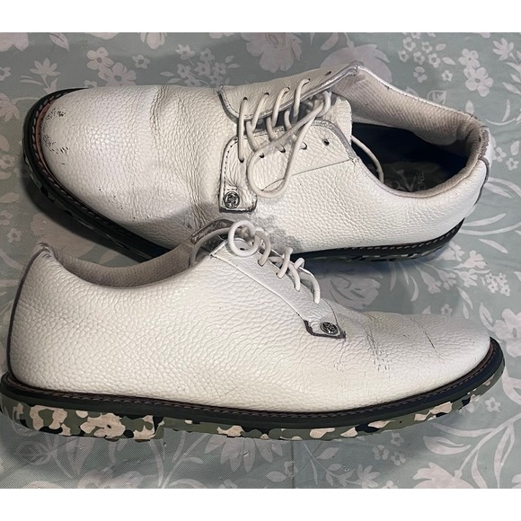 G/Fore Camo Gallivanter Limited Edition Golf Shoes Snow White Olive Men 9.5 $225 - Picture 1 of 9